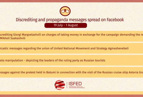 Discrediting and propaganda messages spread on Facebook: July 19 - August 1