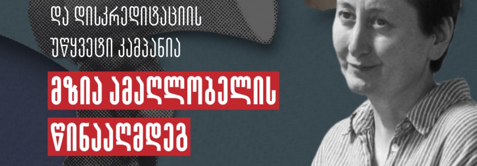 პატიმრობის ერთი წელი და დისკრედიტაციის უწყვეტი კამპანია მზია ამაღლობელის წინააღმდეგ