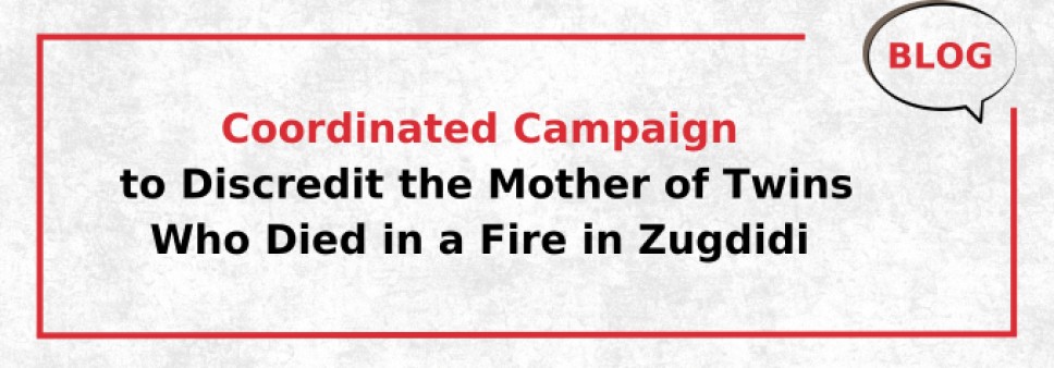 Coordinated Campaign to Discredit the Mother of Twins Who Died in a Fire in Zugdidi 