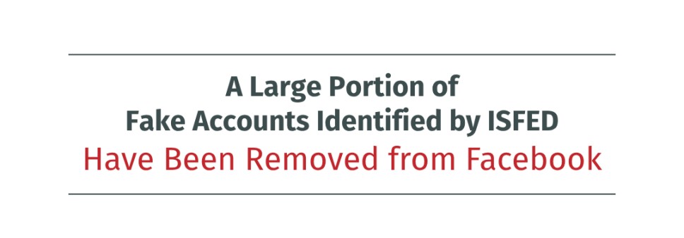 A Large Portion of Fake Accounts Identified by ISFED Have Been Removed from Facebook