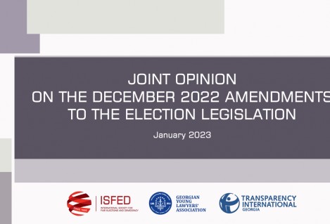 JOINT OPINION ON THE DECEMBER 2022 AMENDMENTS TO THE ELECTION LEGISLATION