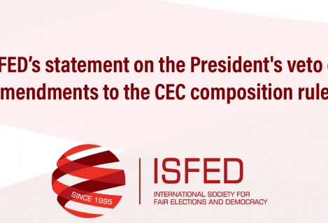 ISFED’s statement on the President's veto on amendments to the CEC composition rules 