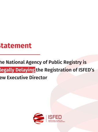The National Agency of Public Registry Is Illegally Delaying the Registration of ISFED’s new Executive Director