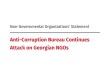 Anti-Corruption Bureau Continues Attack on Georgian NGOs